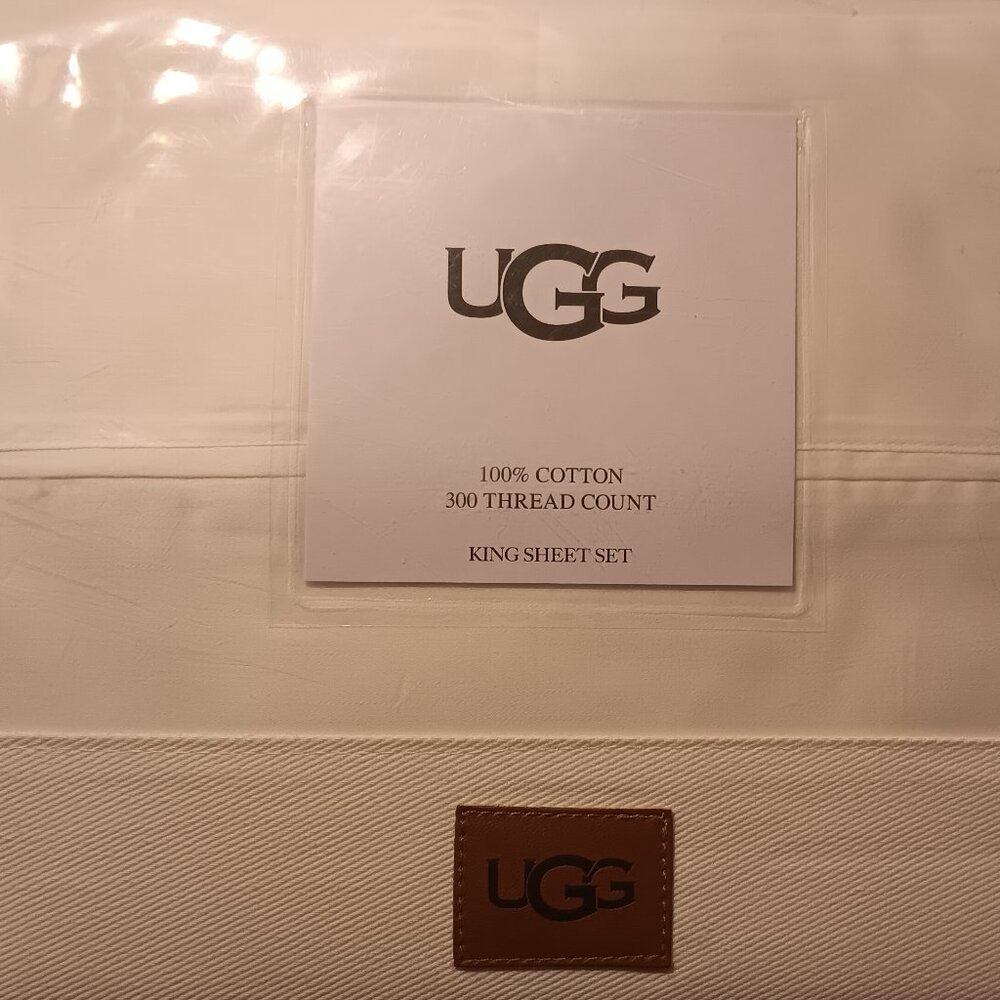 NWT Unopened UGG 100% Cotton 300 Count KING SHEET set